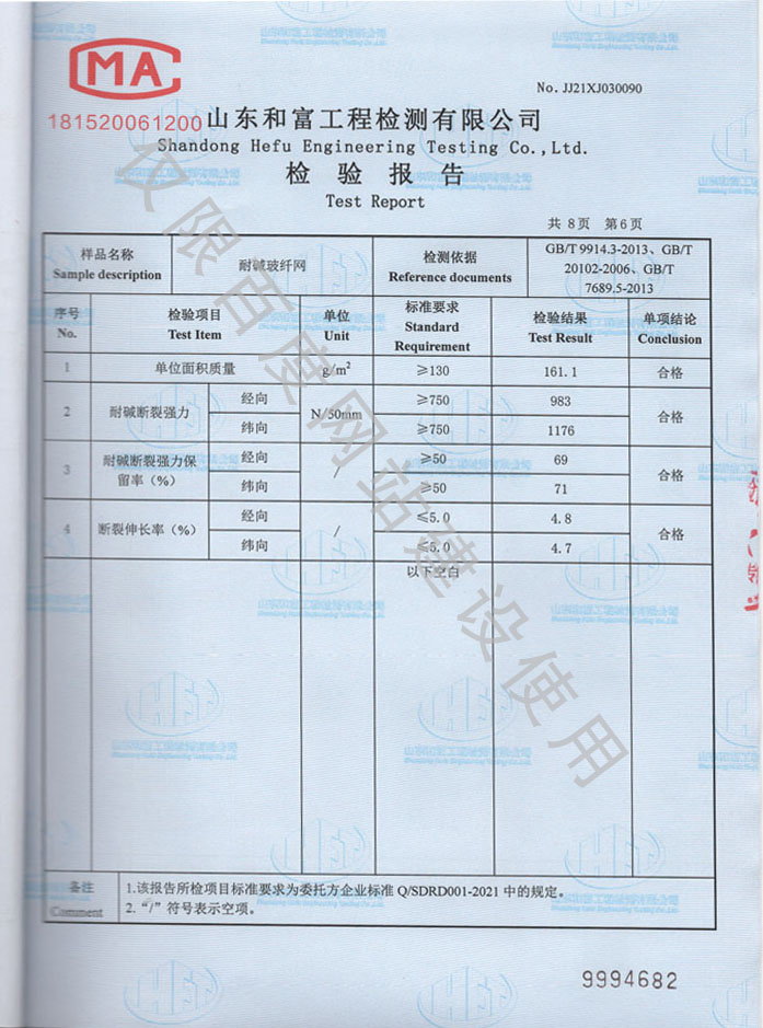 產(chǎn)品檢驗報告第6頁